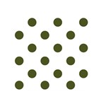Polka Dots - Army Green on White Greeting Card 5  x 7 