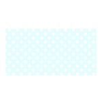 Polka Dots - White on Bubbles Cyan Satin Wrap