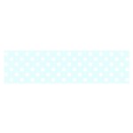 Polka Dots - White on Bubbles Cyan Satin Scarf (Oblong)