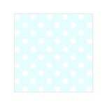 Polka Dots - White on Bubbles Cyan Small Satin Scarf  (Square)