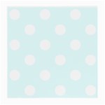 Polka Dots - White on Bubbles Cyan Medium Glasses Cloth