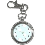 Polka Dots - White on Bubbles Cyan Key Chain Watch