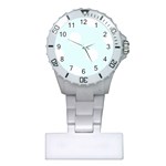 Polka Dots - White on Bubbles Cyan Nurses Watch