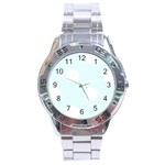 Polka Dots - White on Bubbles Cyan Stainless Steel Analogue Watch