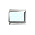 Polka Dots - White on Bubbles Cyan Italian Charm (9mm)