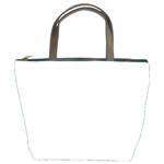 Polka Dots - White on Bubbles Cyan Bucket Bag