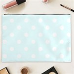 Polka Dots - White on Bubbles Cyan Cosmetic Bag (XXL)