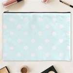Polka Dots - White on Bubbles Cyan Cosmetic Bag (XXXL)