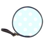 Polka Dots - White on Bubbles Cyan Classic 20-CD Wallet
