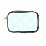 Polka Dots - White on Bubbles Cyan Coin Purse