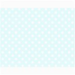 Polka Dots - White on Bubbles Cyan Collage 11  x 14 