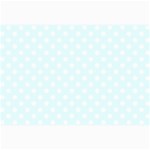 Polka Dots - White on Bubbles Cyan Collage 12  x 18 