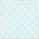 Polka Dots - White on Bubbles Cyan Canvas 16  x 16 