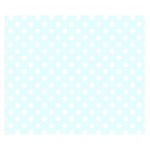 Polka Dots - White on Bubbles Cyan Double Sided Flano Blanket (Small)