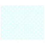 Polka Dots - White on Bubbles Cyan Double Sided Flano Blanket (Medium)