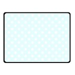 Polka Dots - White on Bubbles Cyan Fleece Blanket (Small) (One Side)