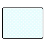Polka Dots - White on Bubbles Cyan Double Sided Fleece Blanket (Small) (Two Sides)