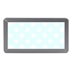 Polka Dots - White on Bubbles Cyan Memory Card Reader (Mini)