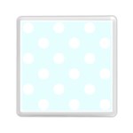 Polka Dots - White on Bubbles Cyan Memory Card Reader with Storage (Square)