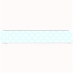 Polka Dots - White on Bubbles Cyan Small Bar Mat
