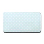 Polka Dots - White on Bubbles Cyan Medium Bar Mat