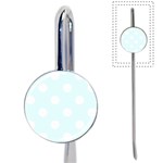 Polka Dots - White on Bubbles Cyan Book Mark