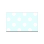 Polka Dots - White on Bubbles Cyan Sticker Rectangular (100 pack)