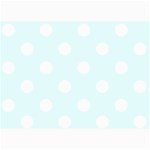 Polka Dots - White on Bubbles Cyan 5  x 7  Photo Cards