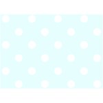 Polka Dots - White on Bubbles Cyan Birthday Cake 3D Greeting Card (7x5)
