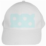 Polka Dots - White on Bubbles Cyan White Cap