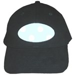 Polka Dots - White on Bubbles Cyan Black Cap