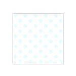 Polka Dots - Bubbles Cyan on White Satin Bandana Scarf