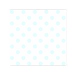 Polka Dots - Bubbles Cyan on White Small Satin Scarf  (Square)
