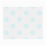 Polka Dots - Bubbles Cyan on White Small Glasses Cloth