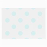 Polka Dots - Bubbles Cyan on White Large Glasses Cloth (2 Sides)