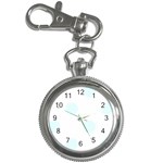 Polka Dots - Bubbles Cyan on White Key Chain Watch
