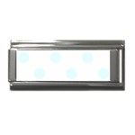Polka Dots - Bubbles Cyan on White Superlink Italian Charm (9mm)