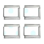 Polka Dots - Bubbles Cyan on White 9mm Italian Charm (4 pack)