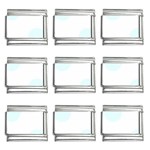 Polka Dots - Bubbles Cyan on White 9mm Italian Charm (9 pack)