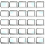 Polka Dots - Bubbles Cyan on White 9mm Italian Charm (25 pack)