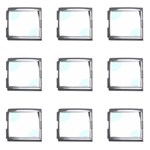 Polka Dots - Bubbles Cyan on White Mega Link Italian Charm (9 pack)