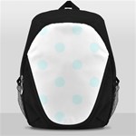 Polka Dots - Bubbles Cyan on White Backpack Bag