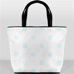 Polka Dots - Bubbles Cyan on White Bucket Bag