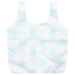 Polka Dots - Bubbles Cyan on White Full Print Recycle Bag (XL)