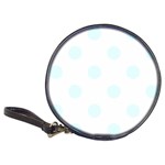 Polka Dots - Bubbles Cyan on White Classic 20-CD Wallet
