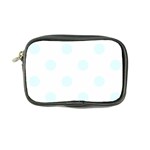 Polka Dots - Bubbles Cyan on White Coin Purse