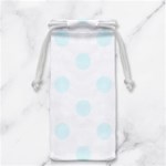 Polka Dots - Bubbles Cyan on White Jewelry Bag