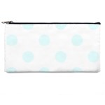 Polka Dots - Bubbles Cyan on White Pencil Case