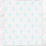Polka Dots - Bubbles Cyan on White Canvas 8  x 10 