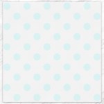 Polka Dots - Bubbles Cyan on White Canvas 12  x 12 